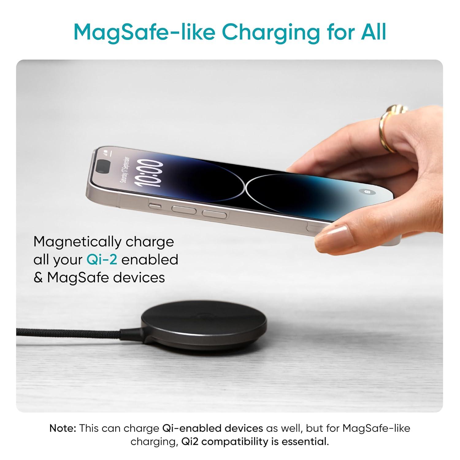 ambrane 15w qi2 magsafe wireless charger