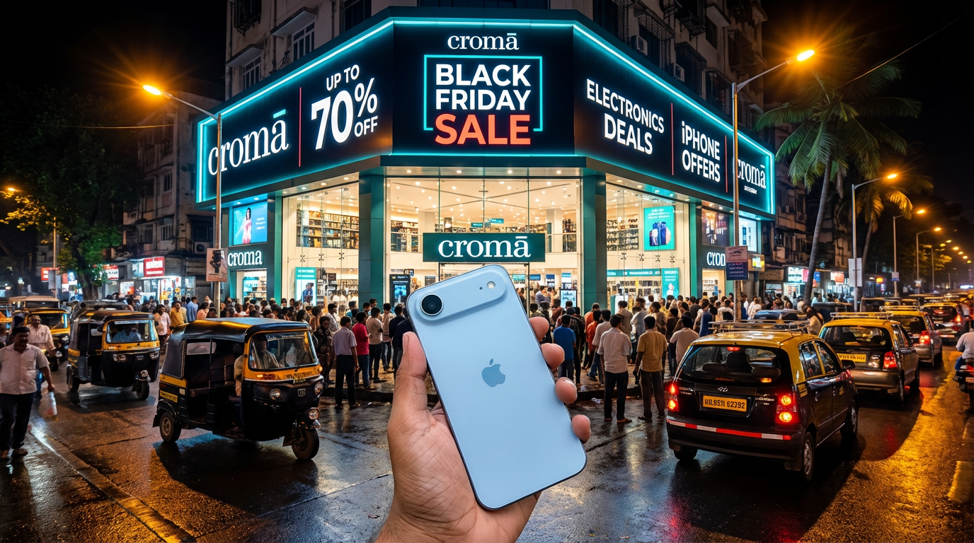Croma Store Black Friday Signage
